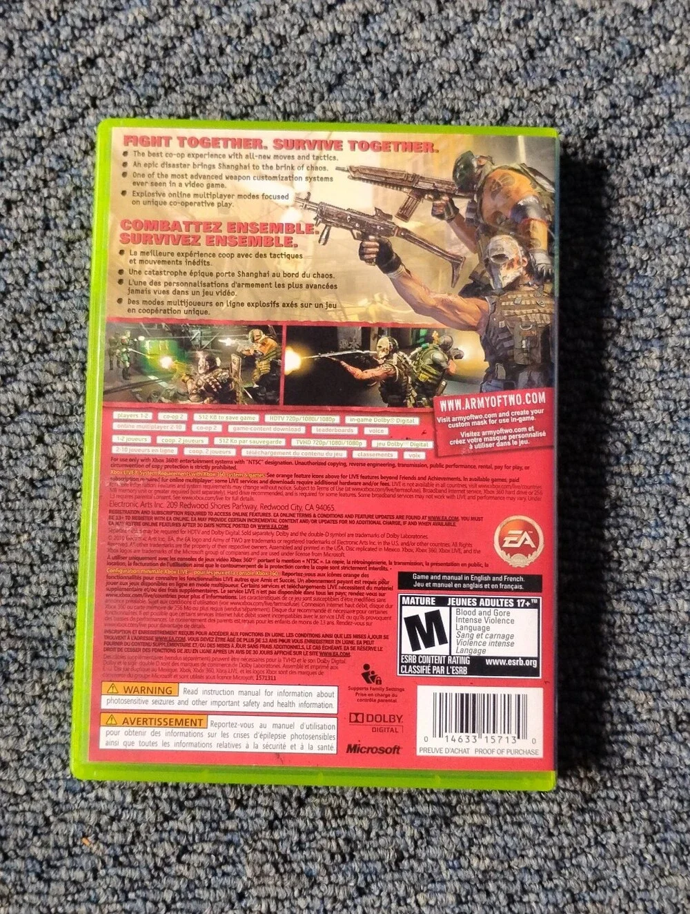 Army of Two: The 40th Day (Xbox 360) – Complete with Manual